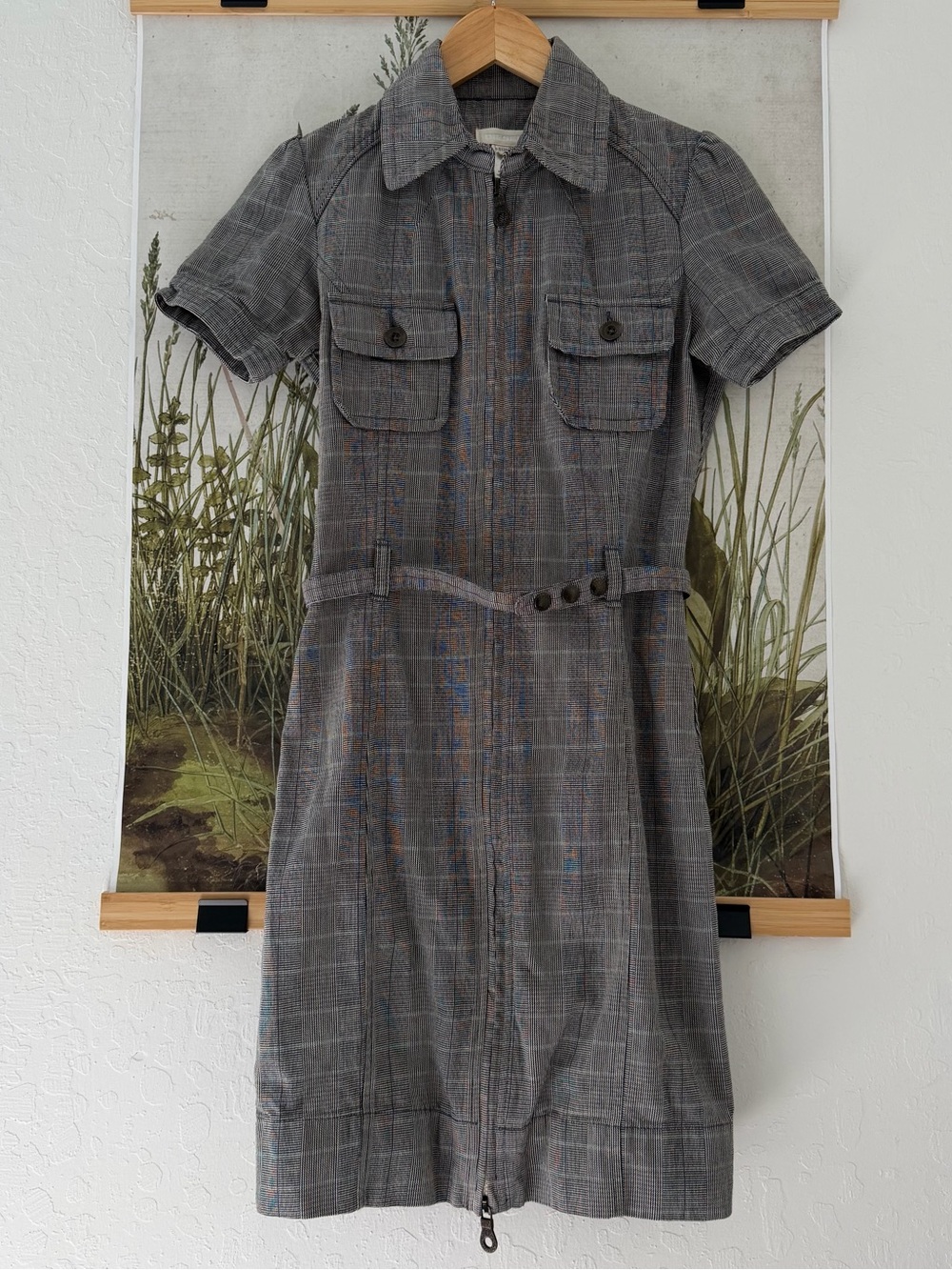 Diesel Gray Plaid Mini Dress